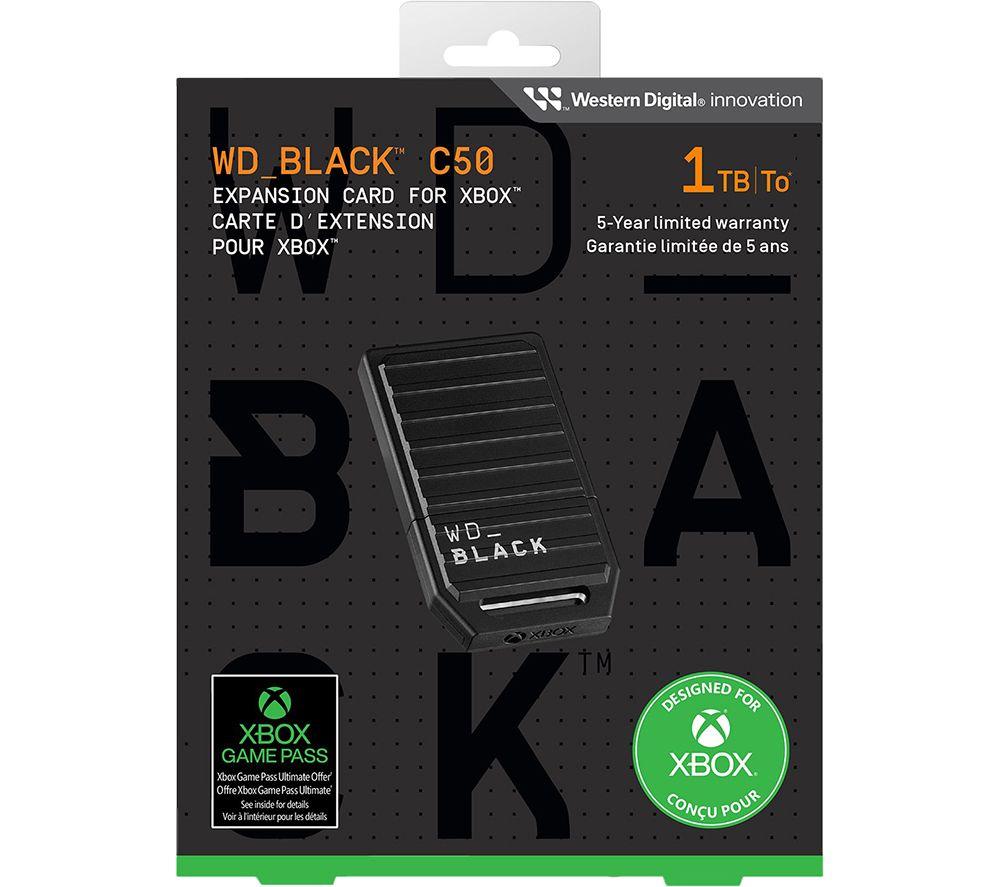 WD_BLACK 1TB C50 Expansion Card, Officially Licensed for Xbox, Series X|S, Plug-and-Play, Quick Resume. NVMe SSD Includes 1 Month Xbox Game Pass Subscription