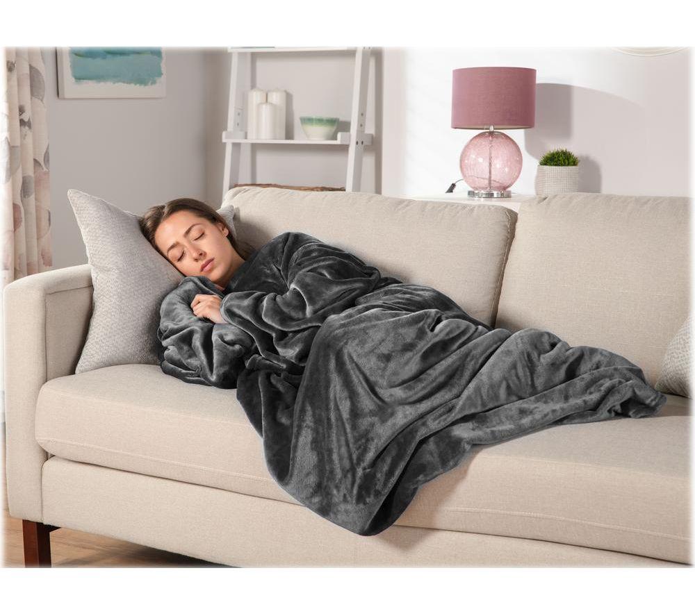 CARMEN C81149GRY Wearable Heated Blanket image number 7 of 8