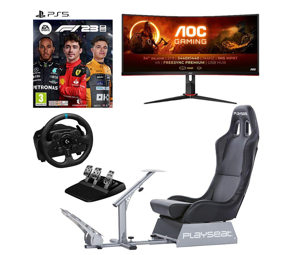 Buy LOGITECH G923 PS5 & PS4 Racing Wheel and Pedals, CU34G2X/BK Quad HD
