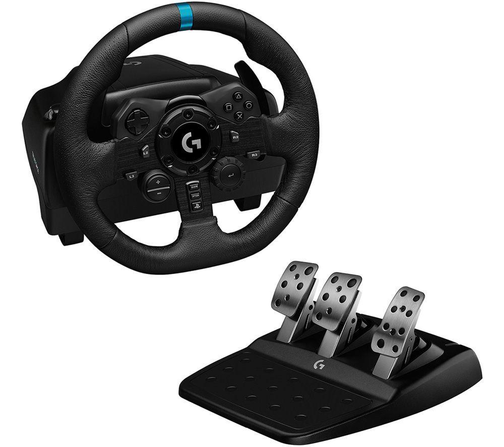Donau Sobriquette Undertrykke Buy LOGITECH G923 PS5 & PS4 Racing Wheel and Pedals, U34G3XM Wide Quad HD  34" VA LCD Gaming Monitor, Firebase 23 Racing Simulation Seat & F1 23  Bundle | Currys