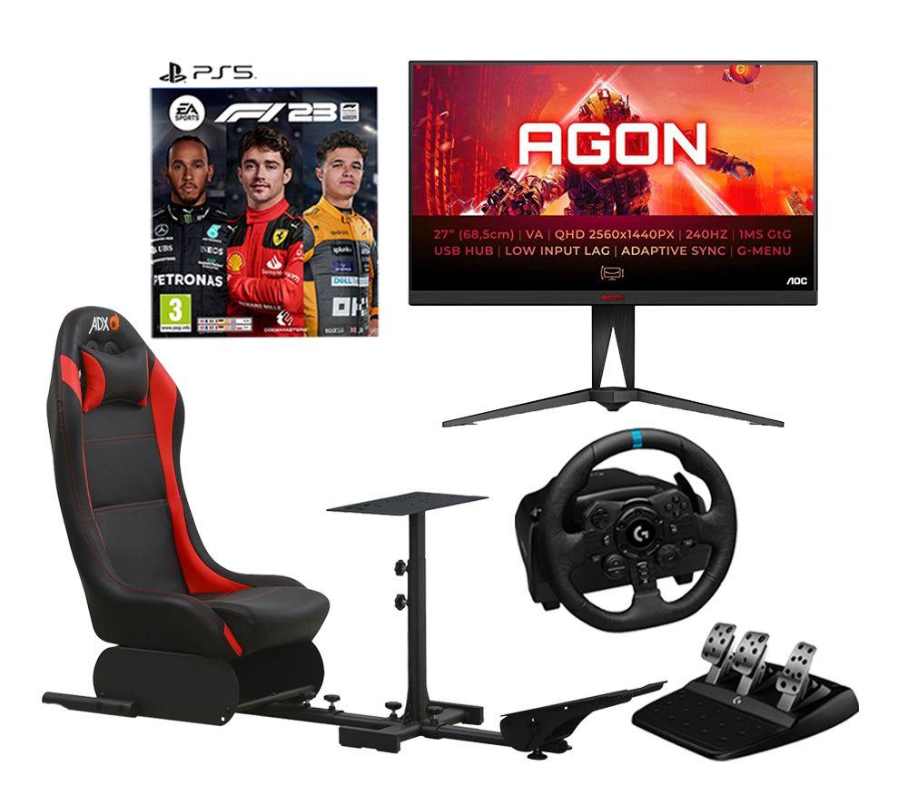 Buy LOGITECH G923 PS5 & PS4 Racing Wheel and Pedals, AG275QZN Quad HD