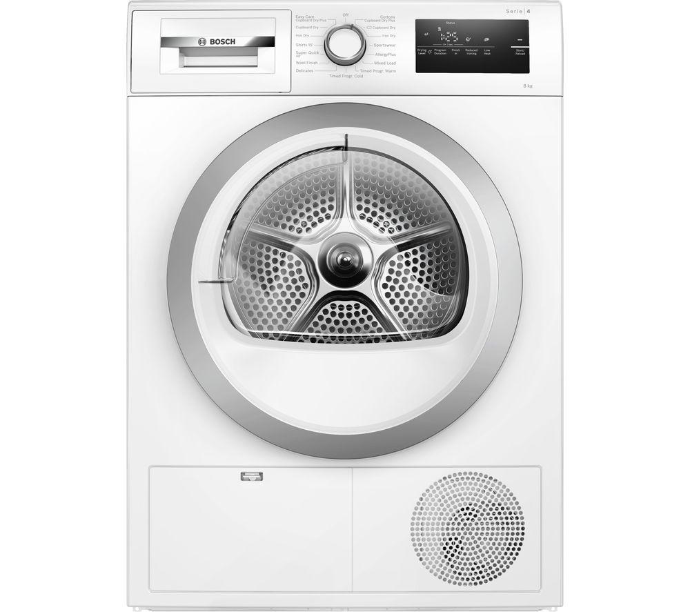 BOSCH Series 4 WTN83203GB 8 kg Condenser Tumble Dryer - White, White