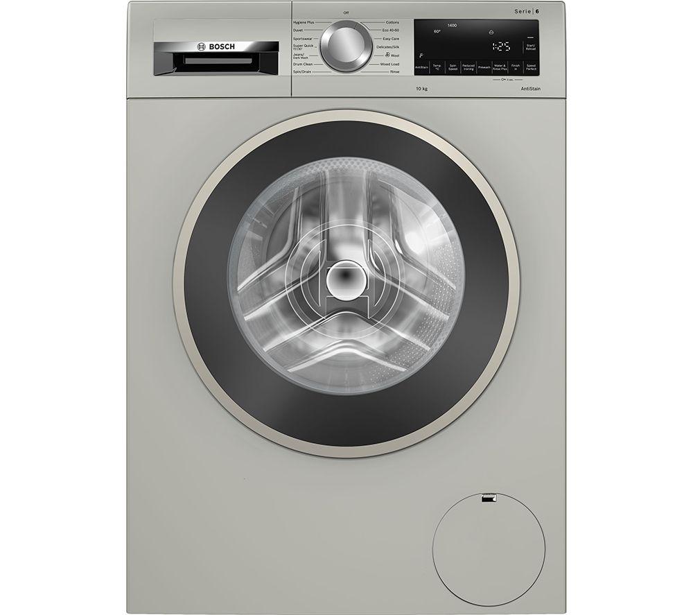 BOSCH Series 6 WGG245S2GB 10 kg 1400 Spin Washing Machine - Silver Inox SilverGrey