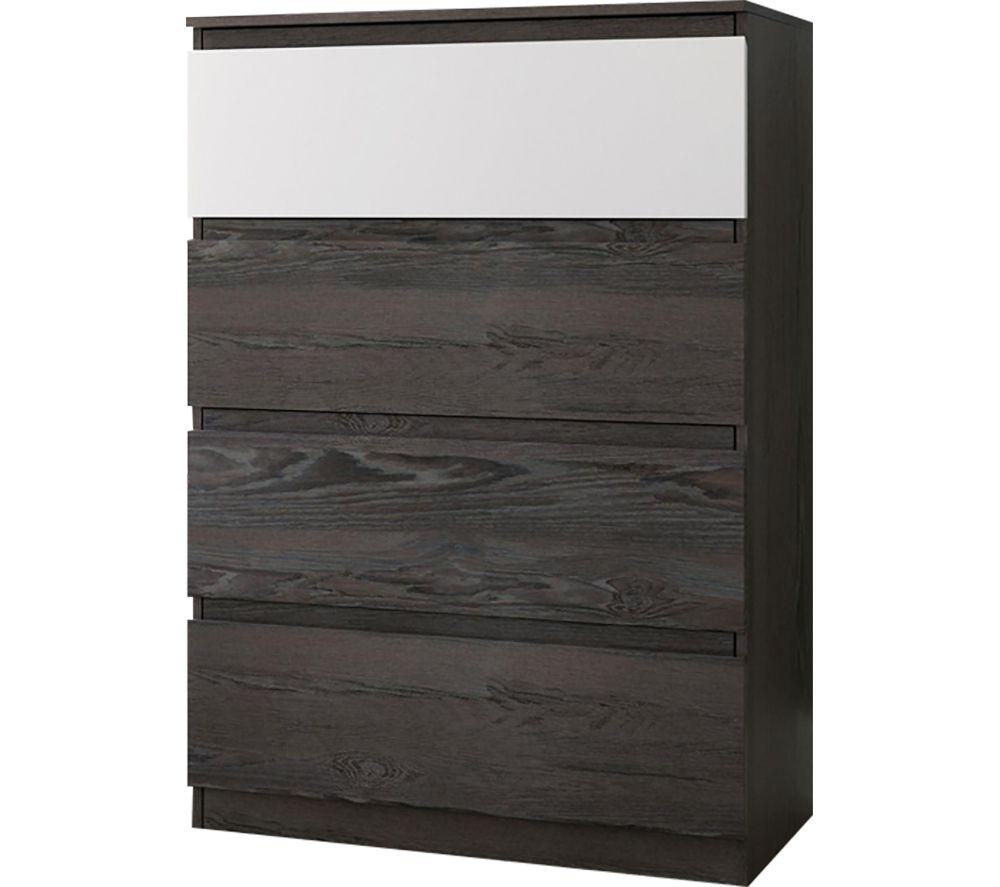 TEKNIK Hudson 5425829 Chest of Drawers - Charcoal Ash & Pearl Oak