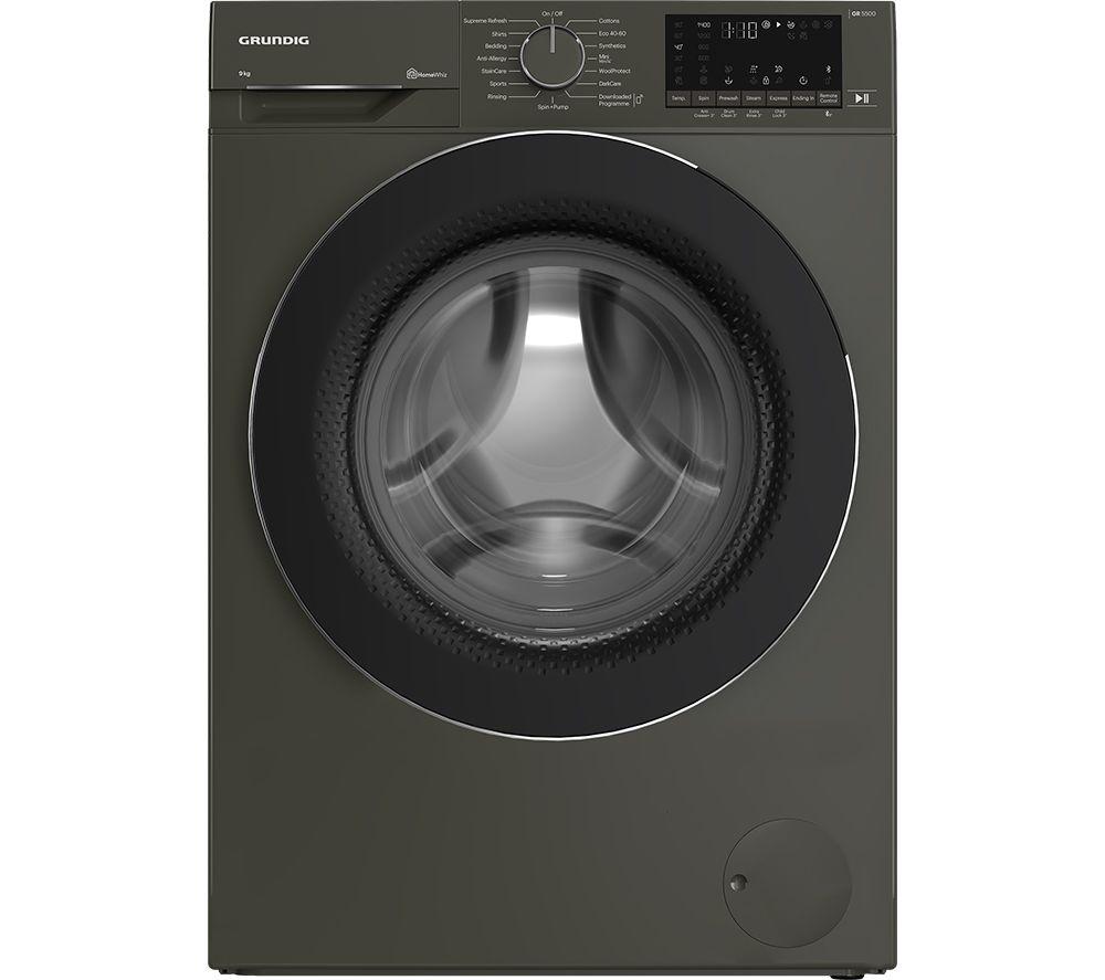 GRUNDIG GW75941TG Bluetooth 9 kg 1400 rpm Washing Machine - Graphite, Silver/Grey