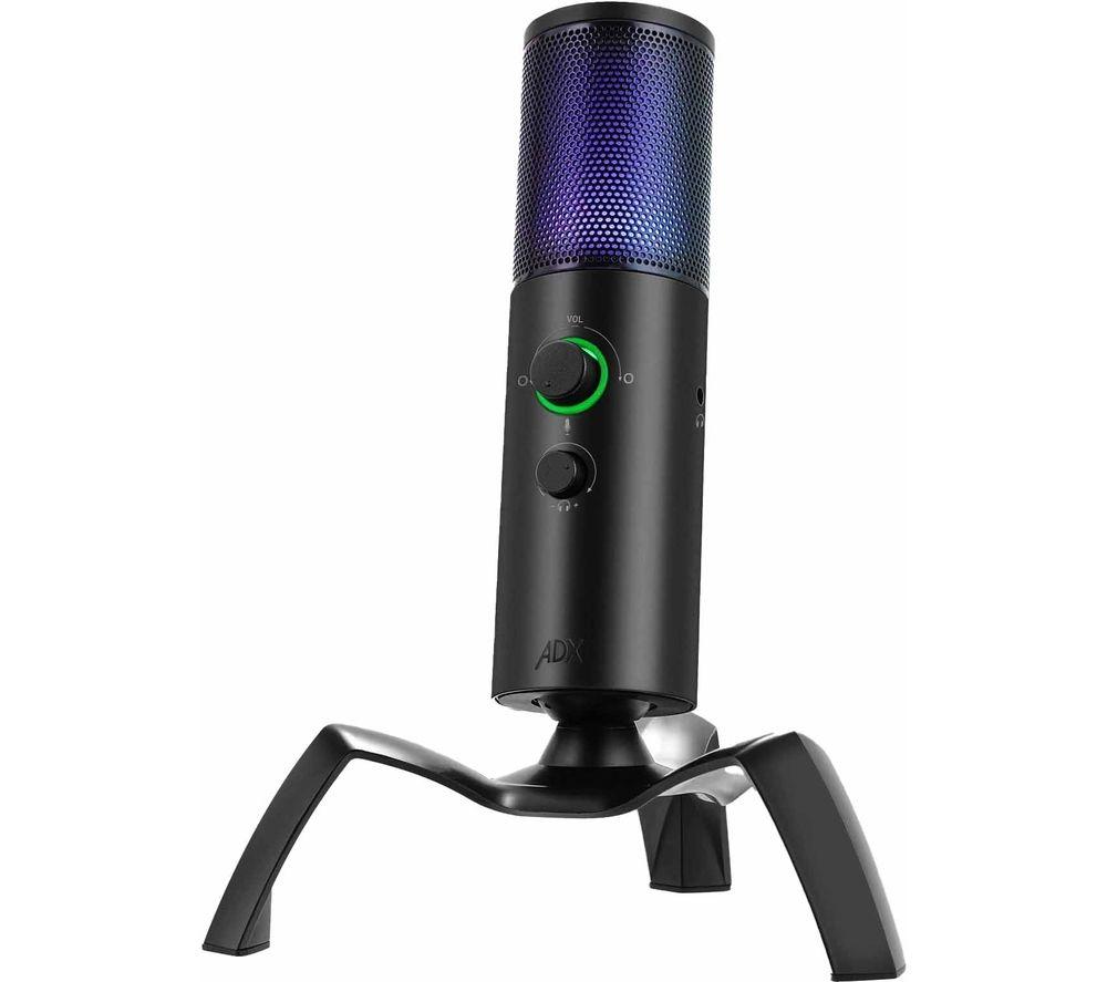 Buy ADX RGB USB Microphone Black Currys