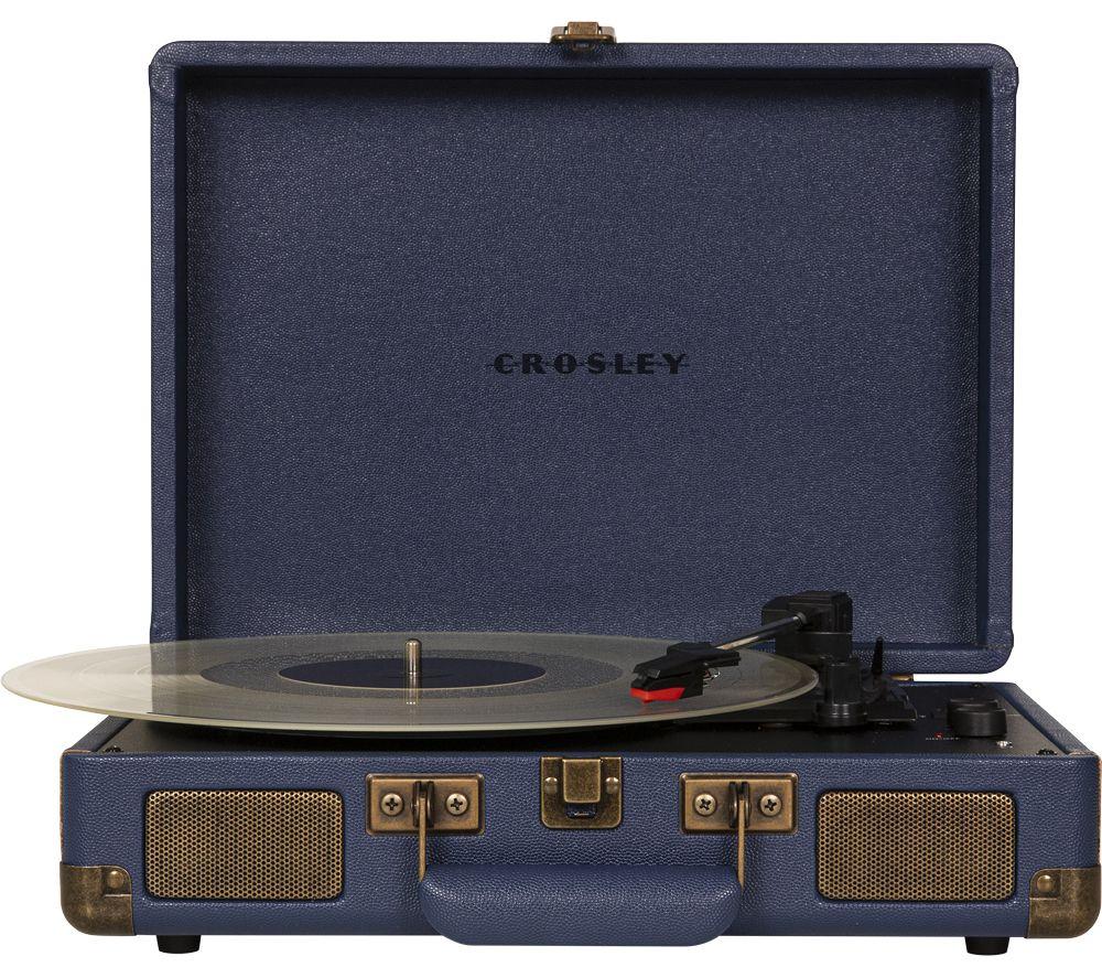 CROSLEY Cruiser Plus Belt Drive Bluetooth Turntable - Blue, Blue