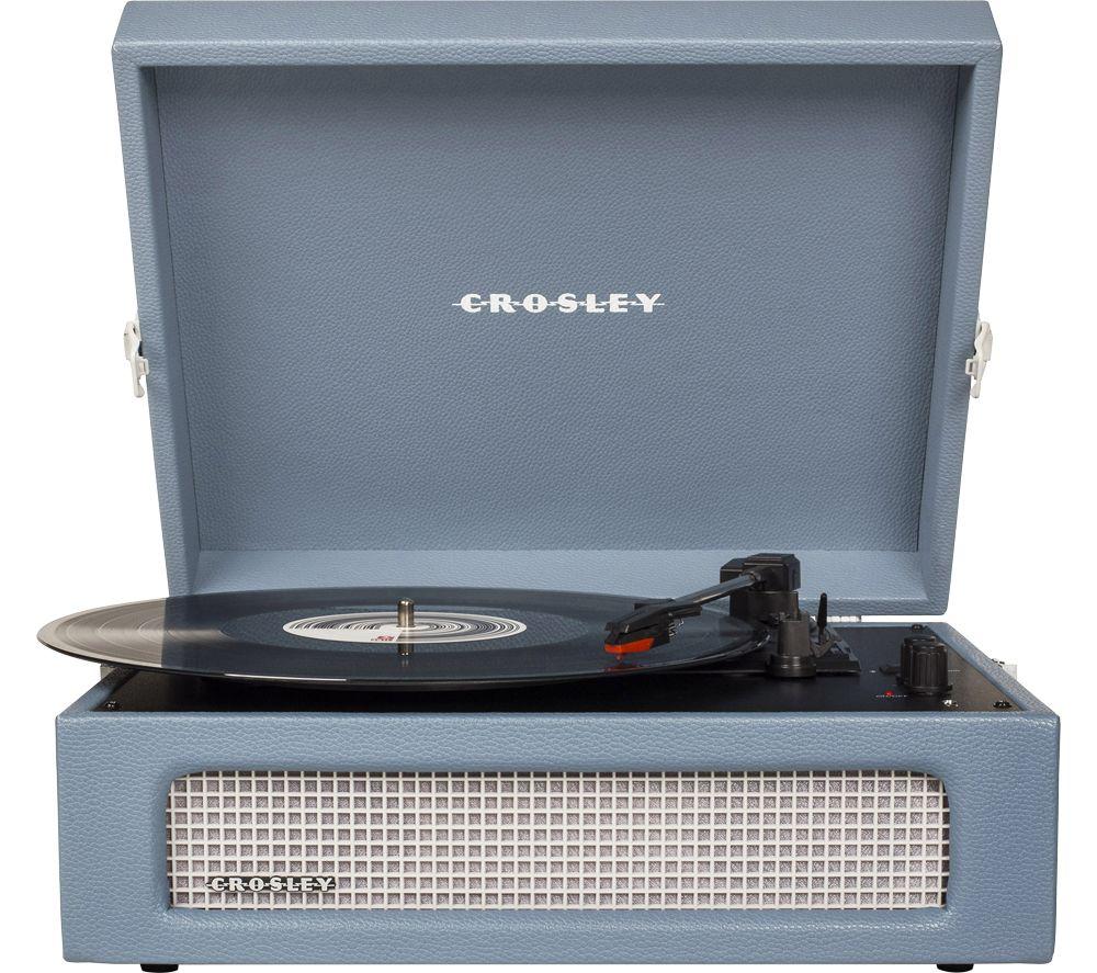 Image of CROSLEY Voyager Belt Drive Bluetooth Turntable - Washed Blue, Blue