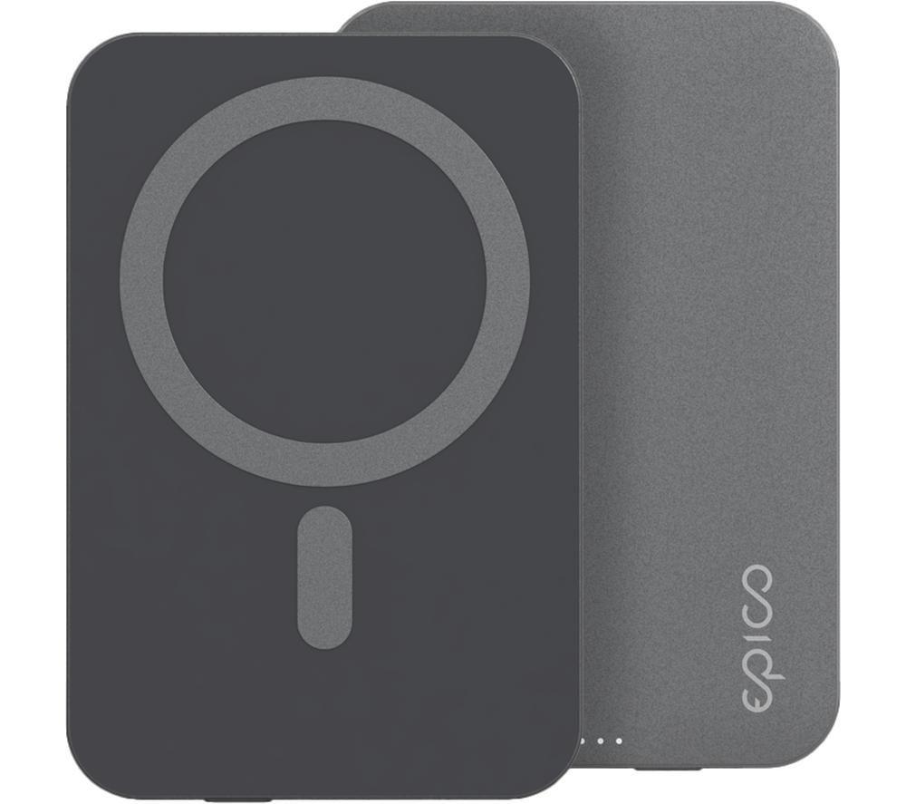 EPICO Aluminium 5000 mAh Portable Magnetic Power Bank - Grey