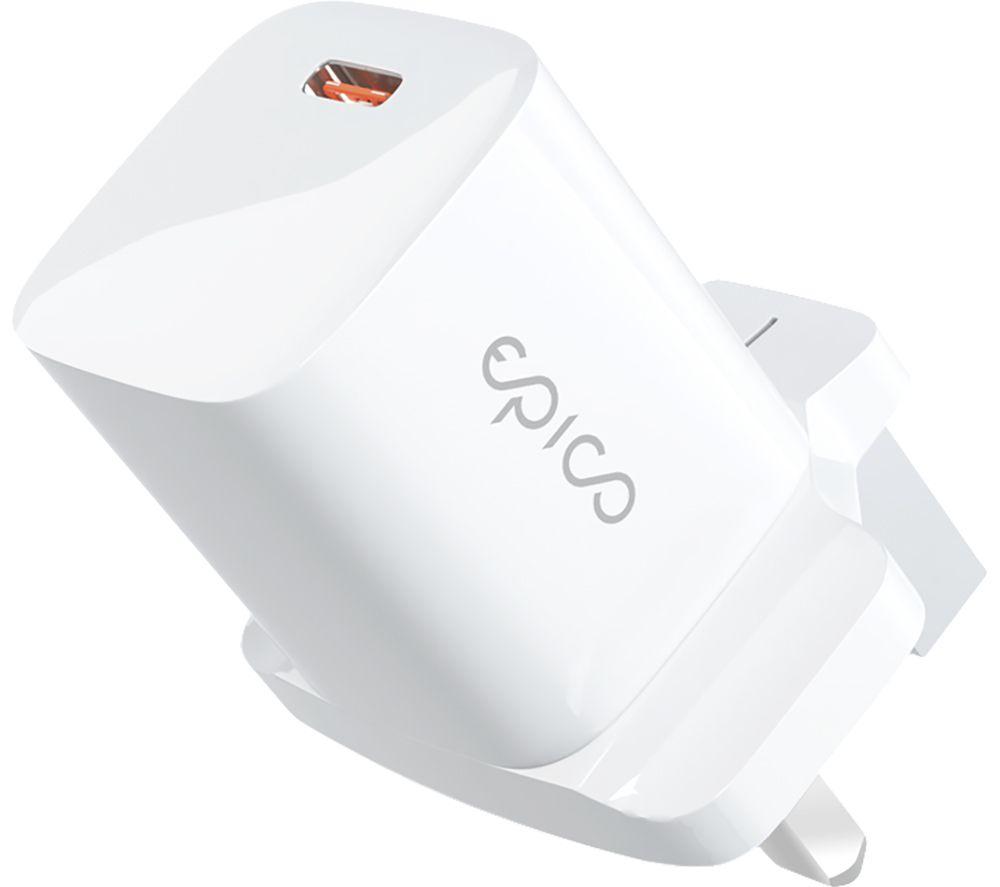 EPICO 30 W GaN Mini Universal USB Type-C Charger, White