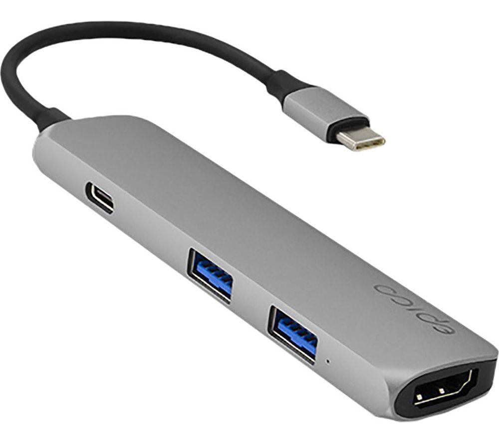 EPICO 4-port USB Type-C Connection Hub - Space Grey