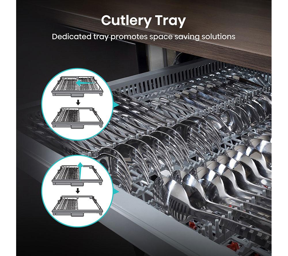 HISENSE HV623D15UK Full-size Fully Integrated Dishwasher image number 5 of 14