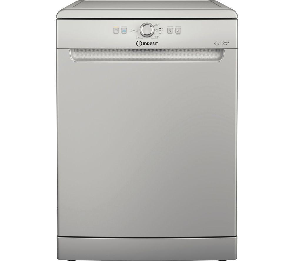 INDESIT D2FHK26SUK Full-size Dishwasher – Silver, Silver/Grey