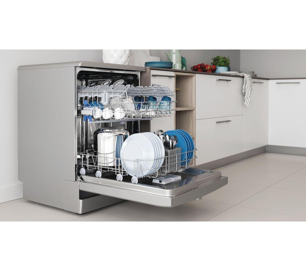 INDESIT D2FHK26SUK Full-size Dishwasher - Silver image number 4 of 7