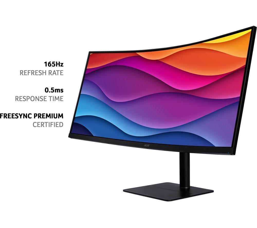 ACER CZ342CUR Wide Quad HD 34" Curved VA LCD Monitor - Black image number 4 of 11