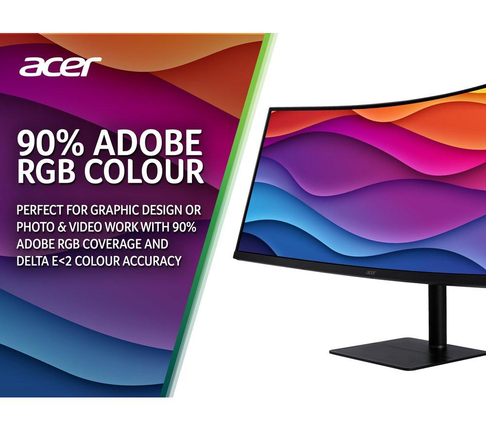 ACER CZ342CUR Wide Quad HD 34" Curved VA LCD Monitor - Black image number 7 of 11