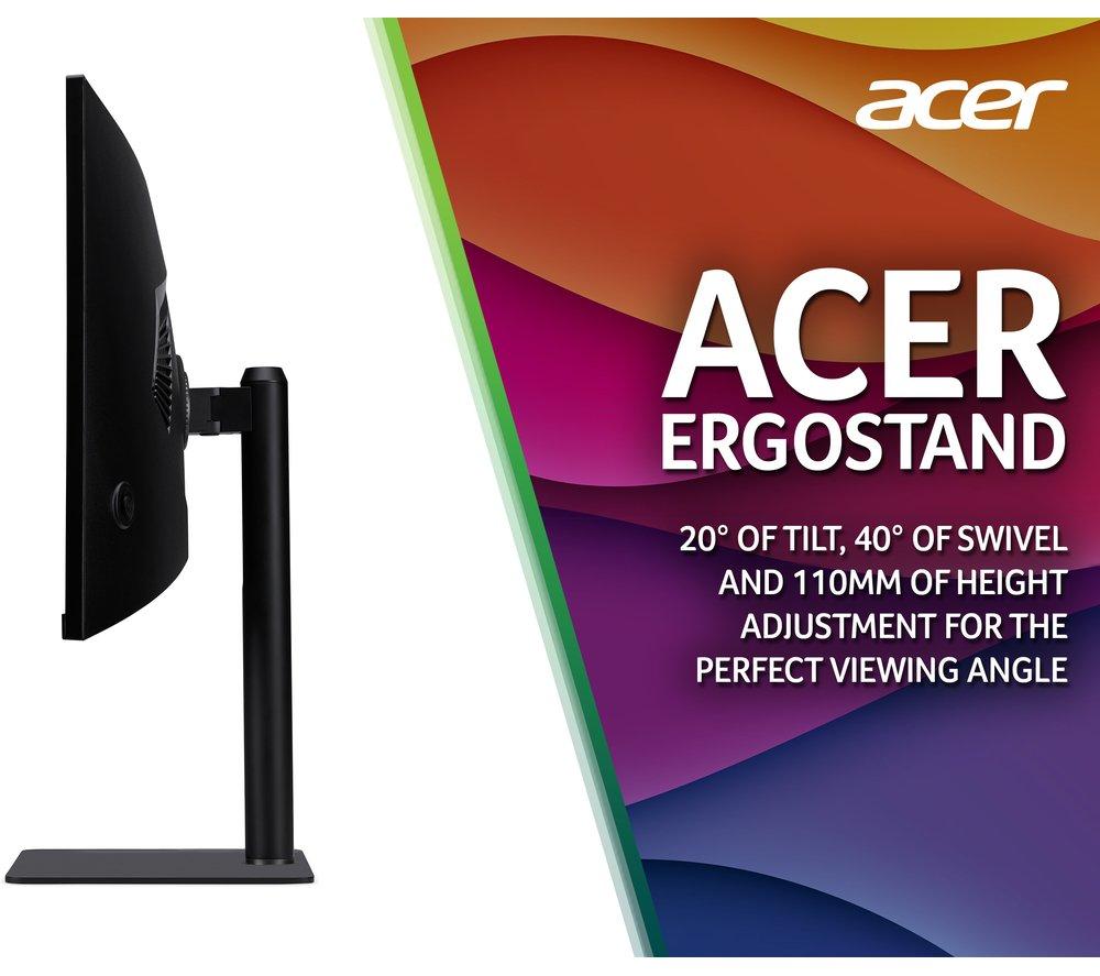 ACER CZ342CUR Wide Quad HD 34" Curved VA LCD Monitor - Black image number 9 of 11