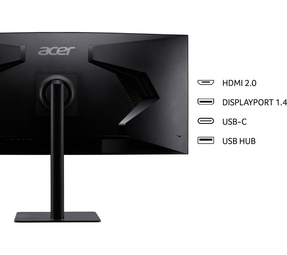 ACER CZ342CUR Wide Quad HD 34" Curved VA LCD Monitor - Black image number 10 of 11