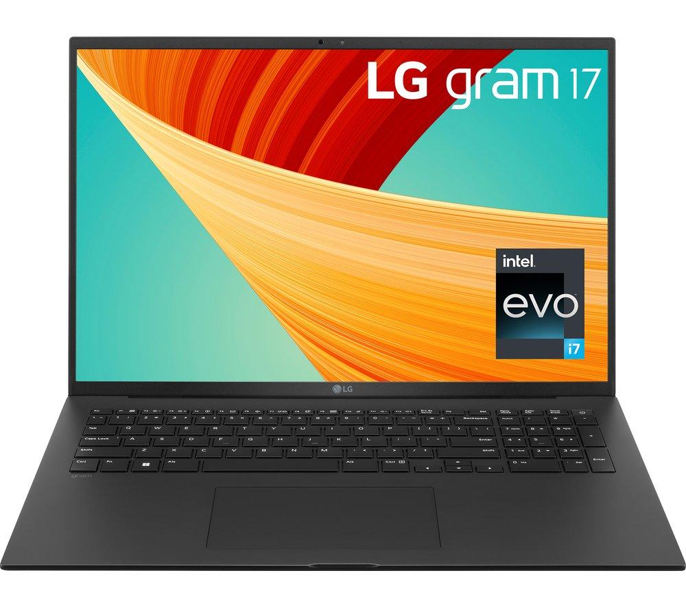 LG gram 17 17Z90R-K.AD7AA1 17" Laptop - Intel®Core i7, 2 TB SSD, Black, Black