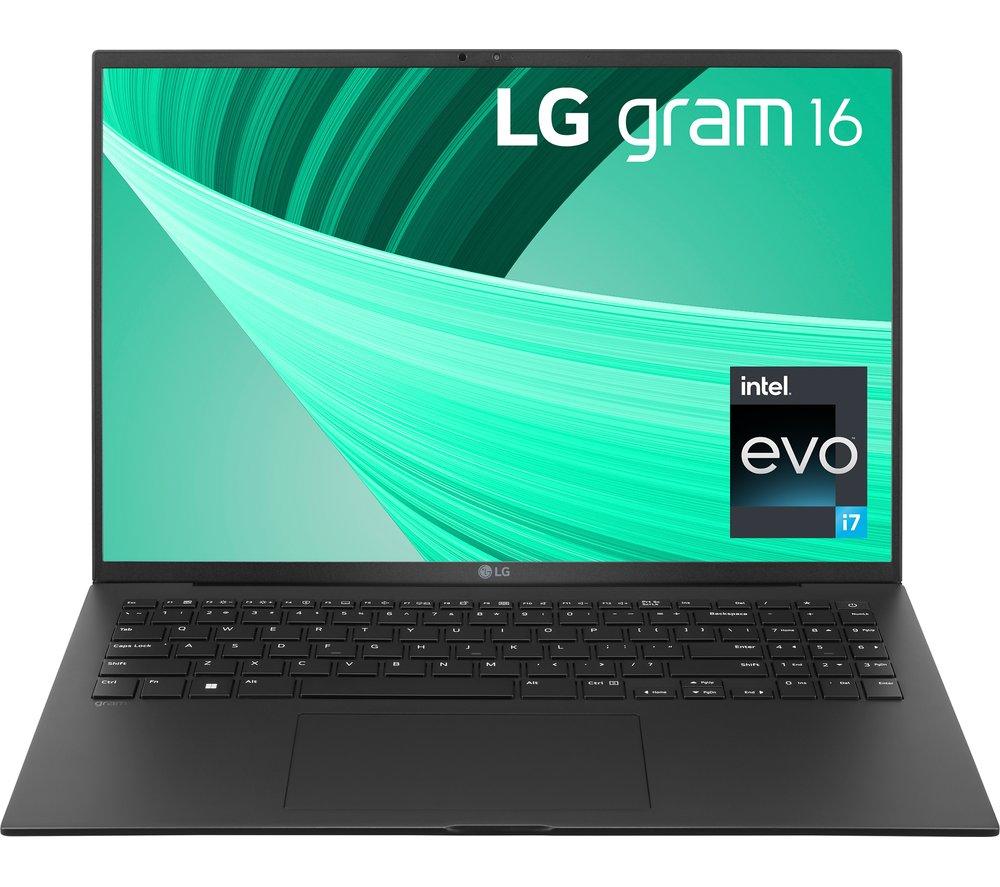 LG gram 16 16Z90R-K.AD7BA1 16 Laptop - IntelCore? i7, 2 TB SSD, Black, Black