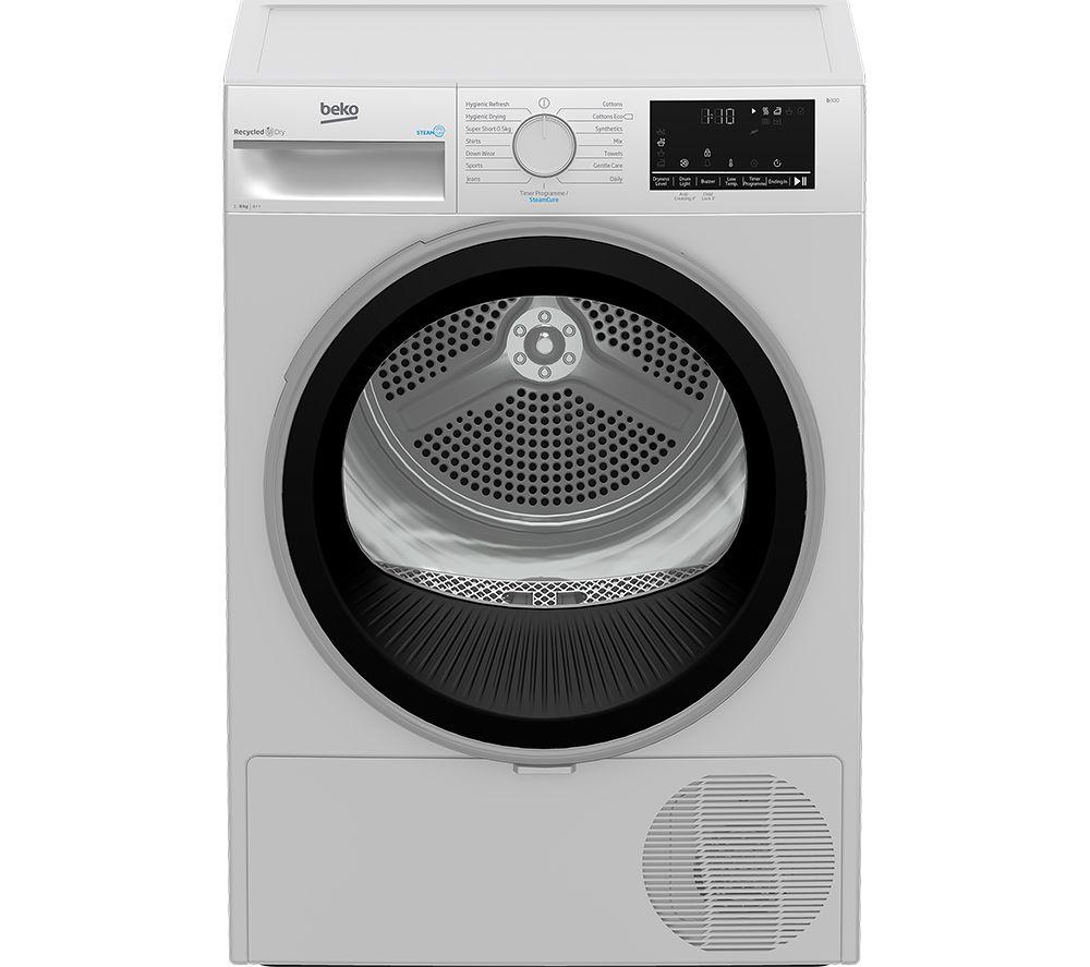BEKO Pro B3T48231DW 8 kg Heat Pump Tumble Dryer - White, White