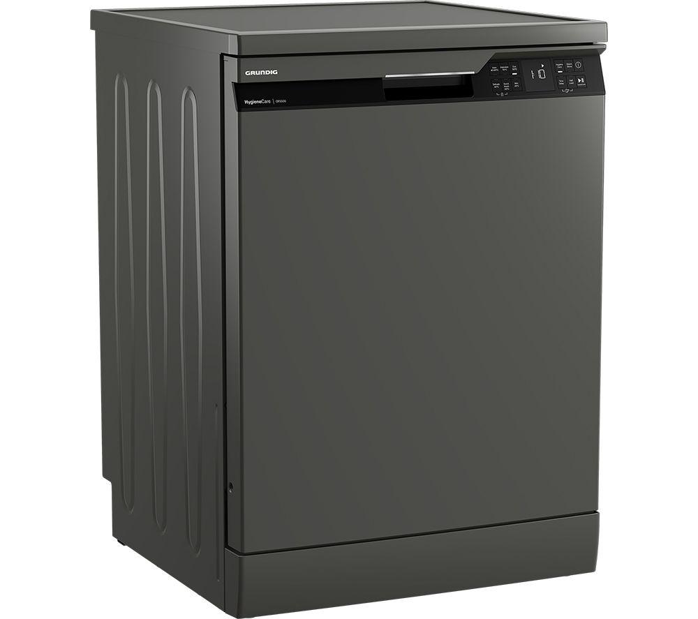 GRUNDIG GNFP3441G Full-size Dishwasher – Graphite, Silver/Grey