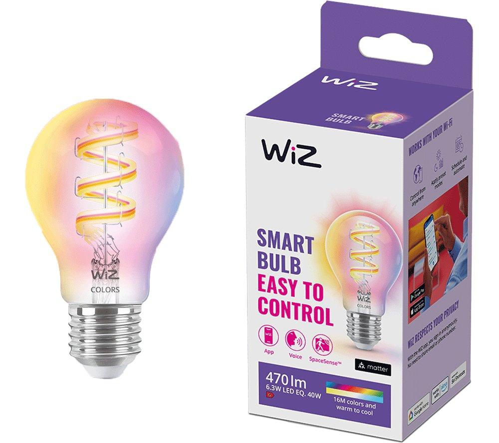 WIZ A60 Dimmable Full Colour Smart Light Bulb - B27