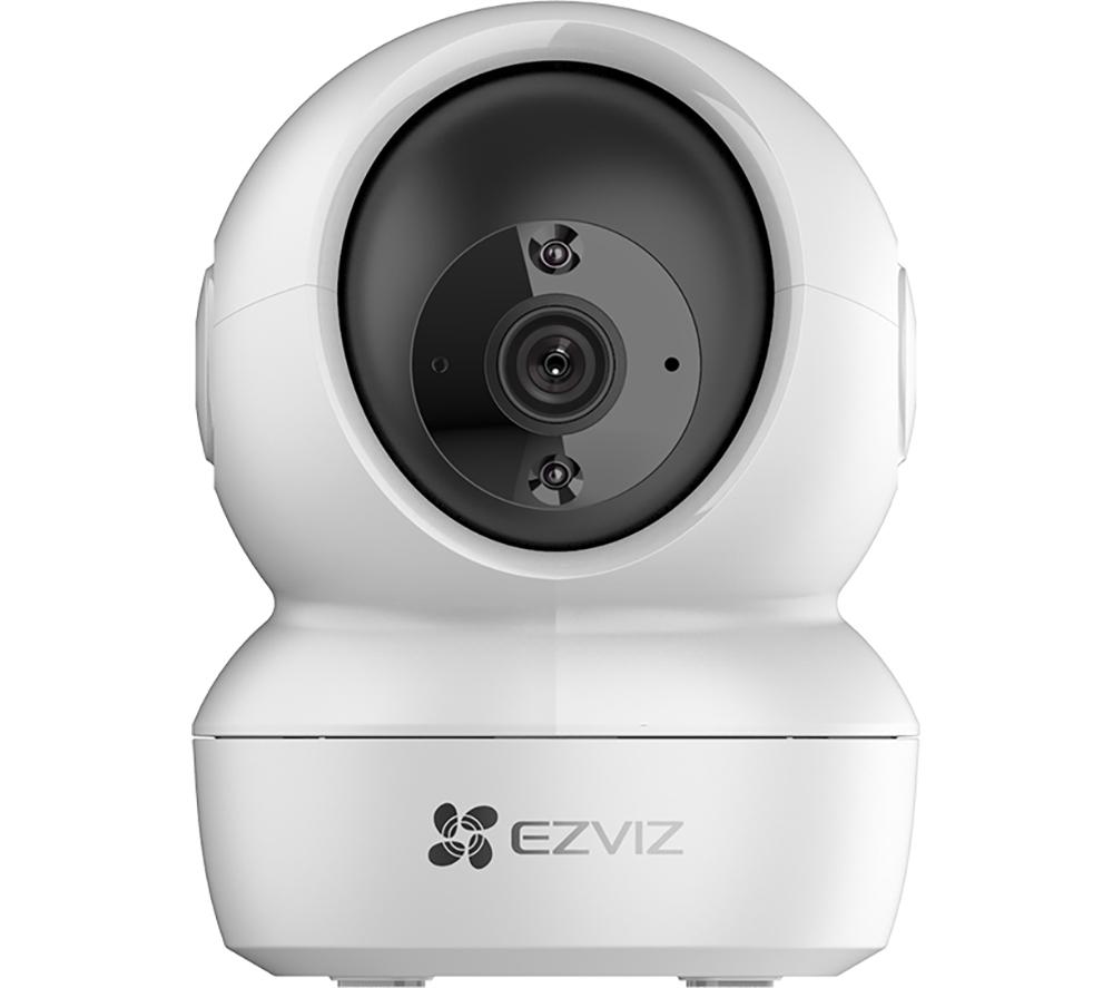 EZVIZ H6c Full HD Indoor Smart Home Security PTZ Camera Tracking 2MP Smart Night Vision, Auto Motion Tracking WiFi, Supports MicroSD Card -White