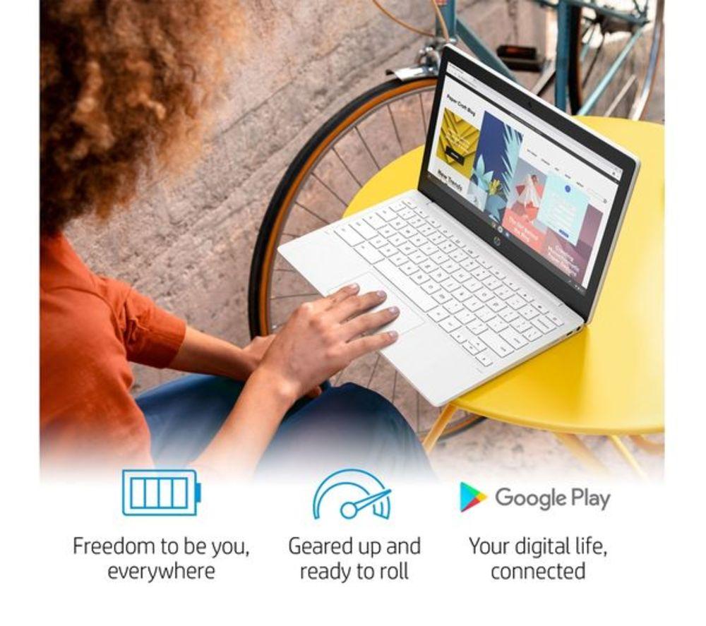 HP 11a-na0000sa 11.6" Refurbished Chromebook - MediaTek MT8183, 64 GB eMMC, White (Very Good Condition) image number 5 of 11