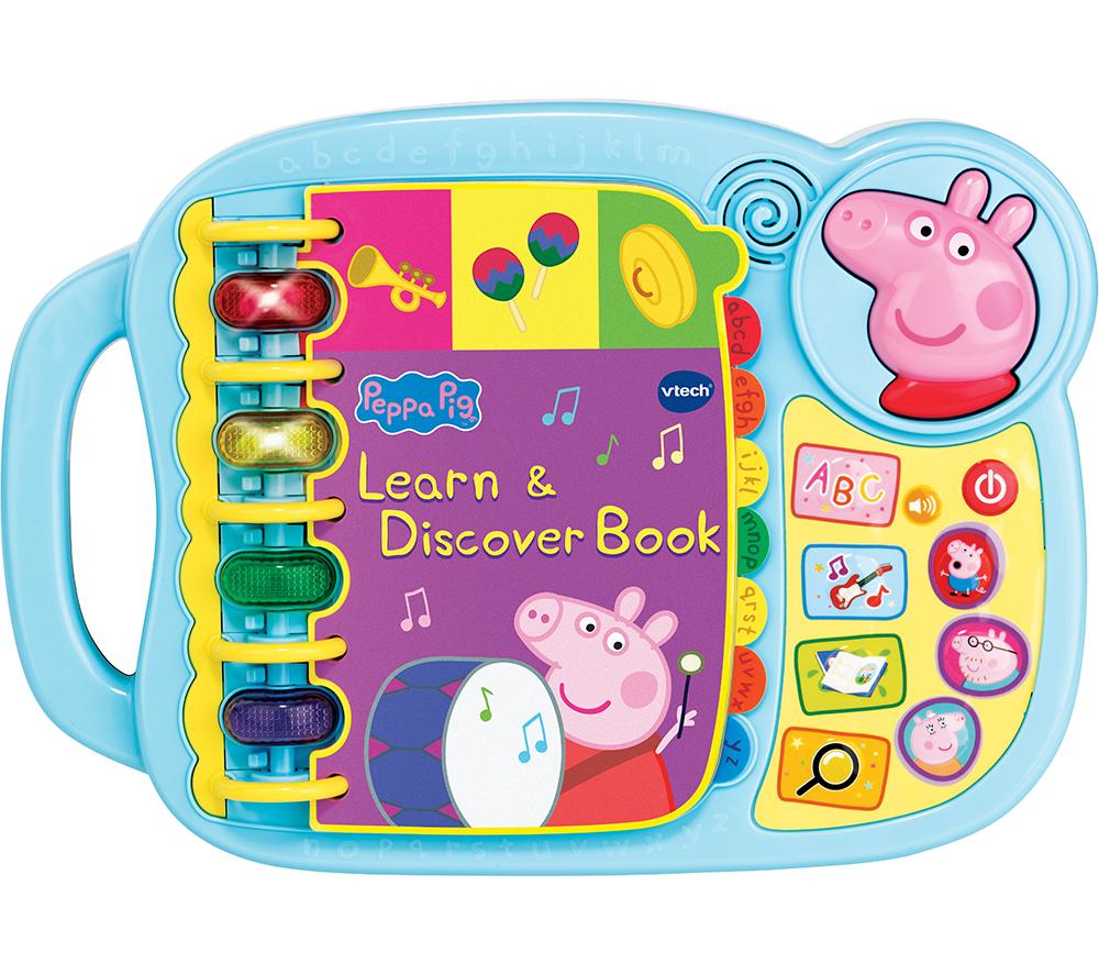 VTECH Peppa Pig Learn & Discover Kids Learning Book, Purple,Yellow,Blue