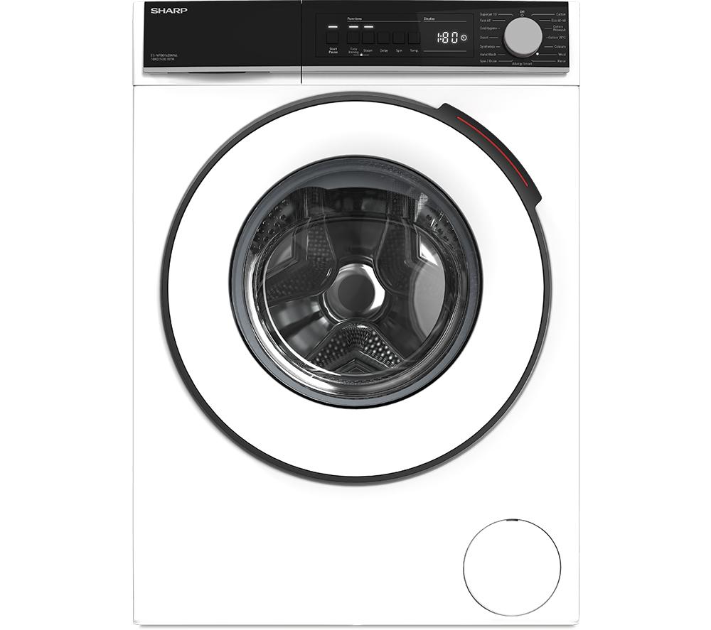 SHARP ES-NFB014DWNA-EN 10 kg 1330 Spin Washing Machine – White, White