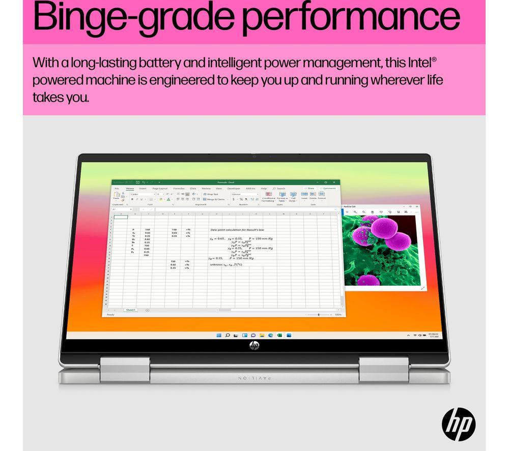 HP Pavilion x360 14-ek1511sa 14' 2 in 1 Laptop - Intel® Core™ i3, 256 GB SSD, Silver - image 5