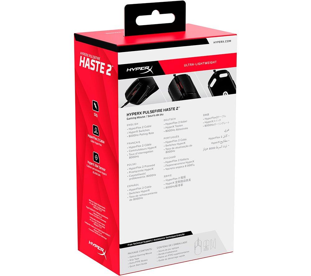 HYPERX Pulsefire Haste 2 RGB Optical Gaming Mouse image number 19 of 19