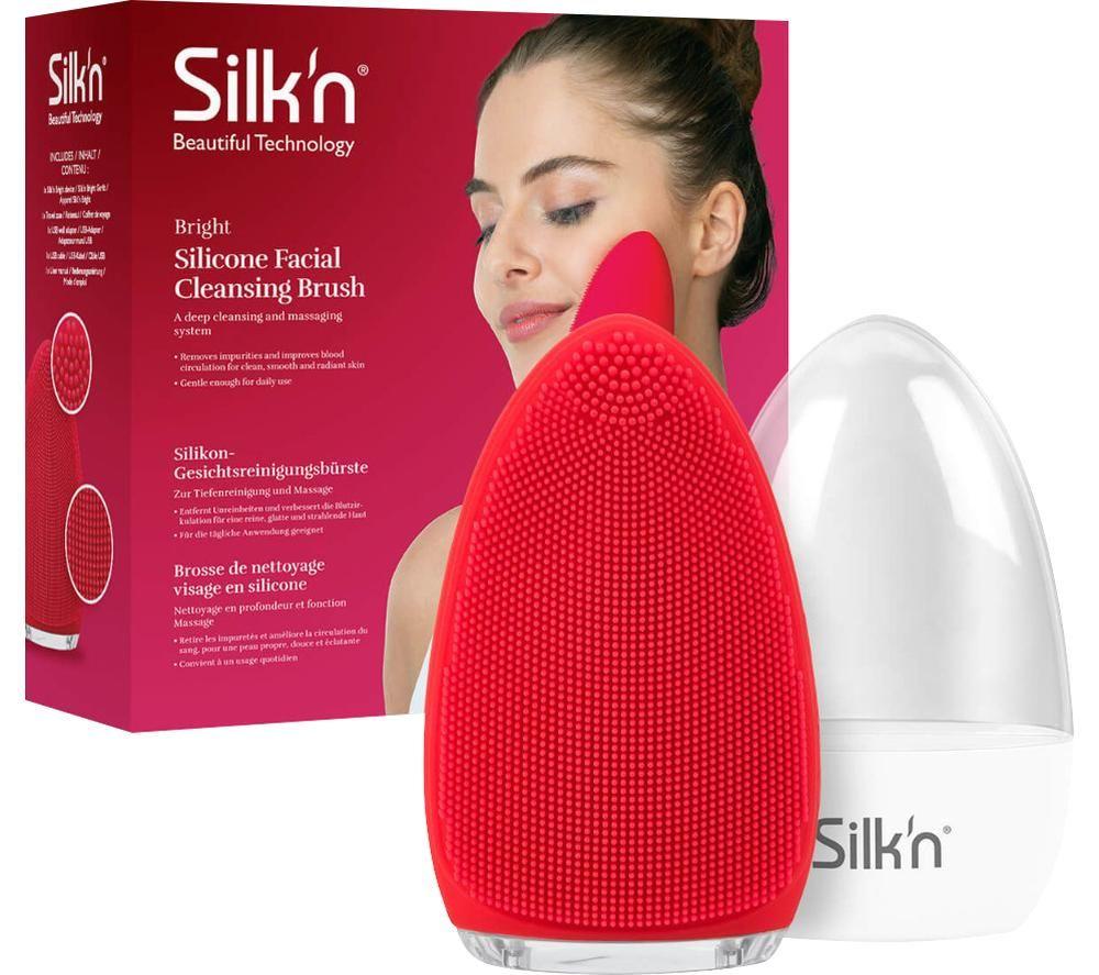 SILKN Bright FB1PUK001 Facial Cleansing Brush - Red