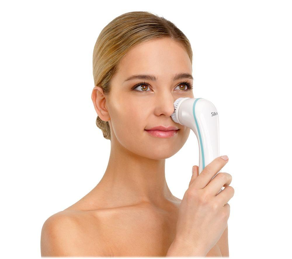 SILK'N Pure Facial Cleansing Brush - White & Blue image number 6 of 12
