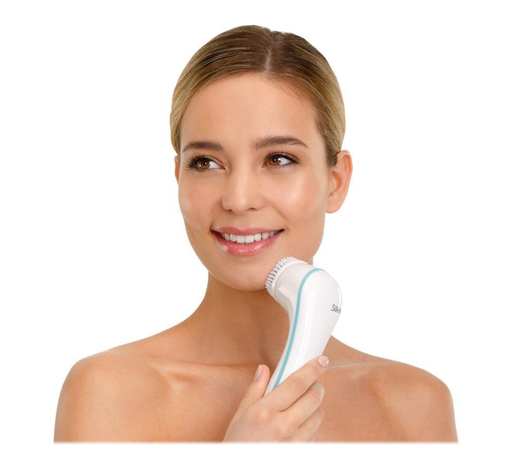 SILK'N Pure Facial Cleansing Brush - White & Blue image number 8 of 12