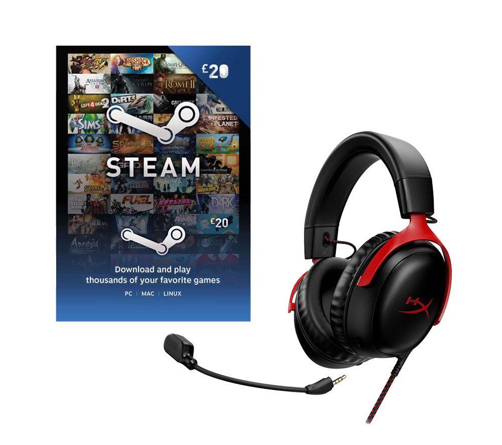 Red gaming shop headset pc