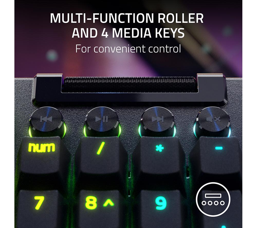 RAZER Blackwidow V4 Pro Mechanical Gaming Keyboard - Black image number 7 of 8