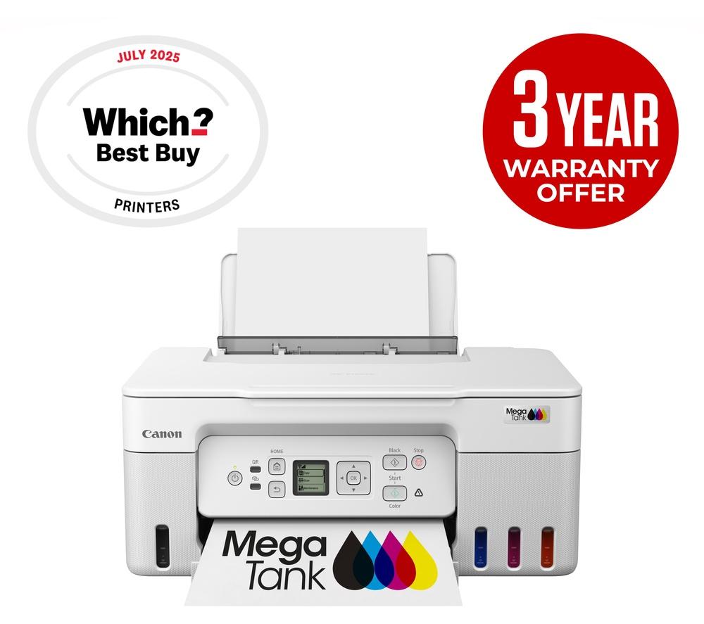CANON PIXMA G3571 All-in-One Wireless Inkjet Printer - White image number 2 of 9