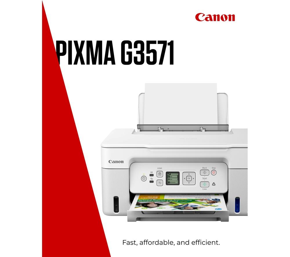 CANON PIXMA G3571 All-in-One Wireless Inkjet Printer - White image number 3 of 9