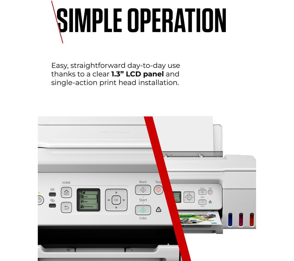 CANON PIXMA G3571 All-in-One Wireless Inkjet Printer - White image number 6 of 9
