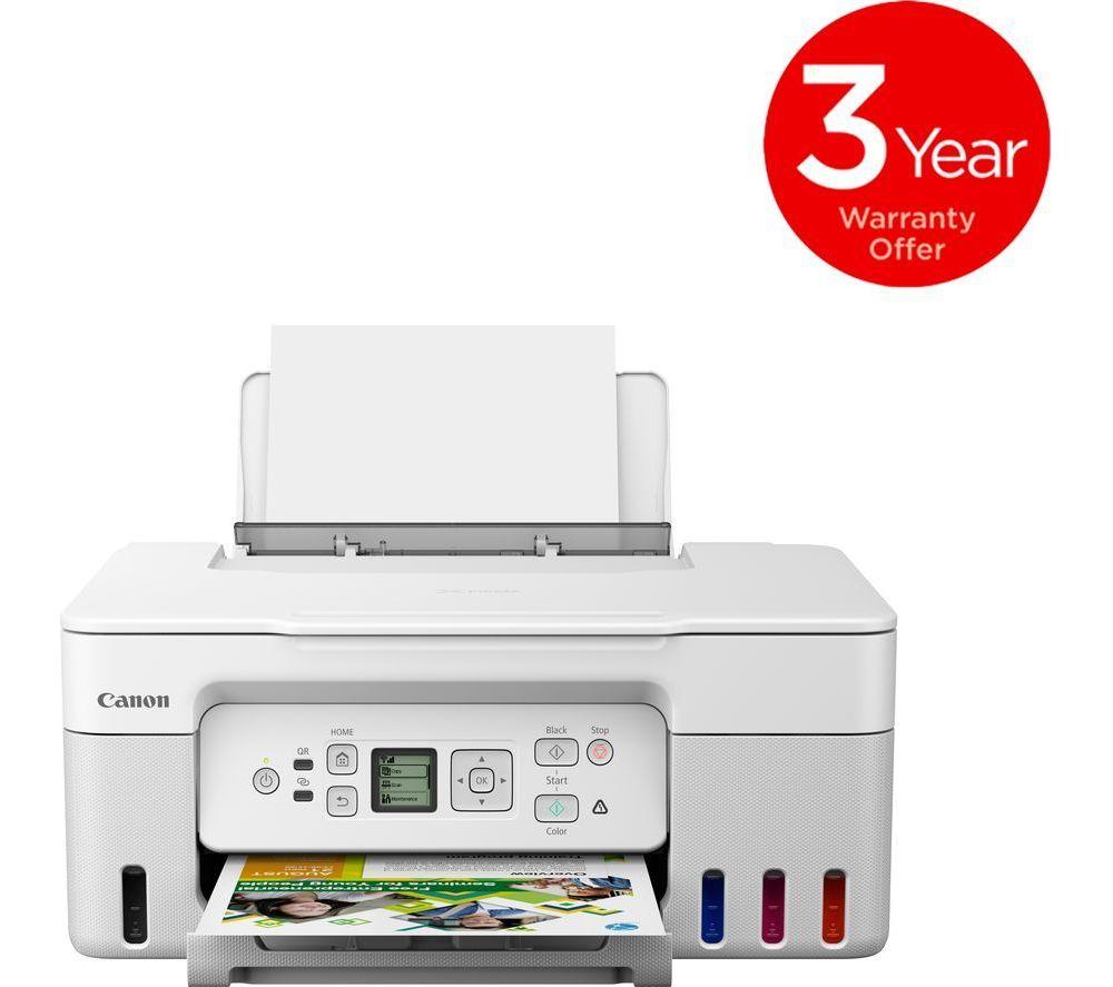 CANON PIXMA G3571 All-in-One Wireless Inkjet Printer - White image number 9 of 9