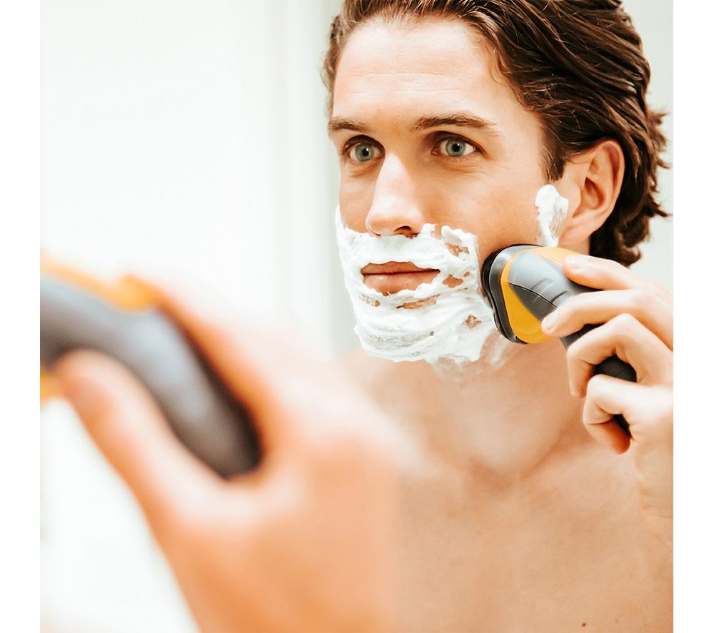 REMINGTON PR1855 Wet & Dry Stubble Rotary Shaver - Yellow & Black image number 3 of 10