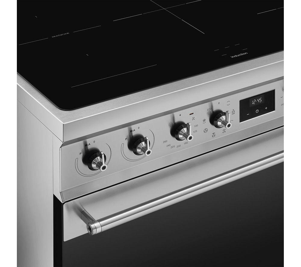 SMEG C92IMX2 90 cm Electric Induction Range Cooker - Stainless Steel image number 4 of 6