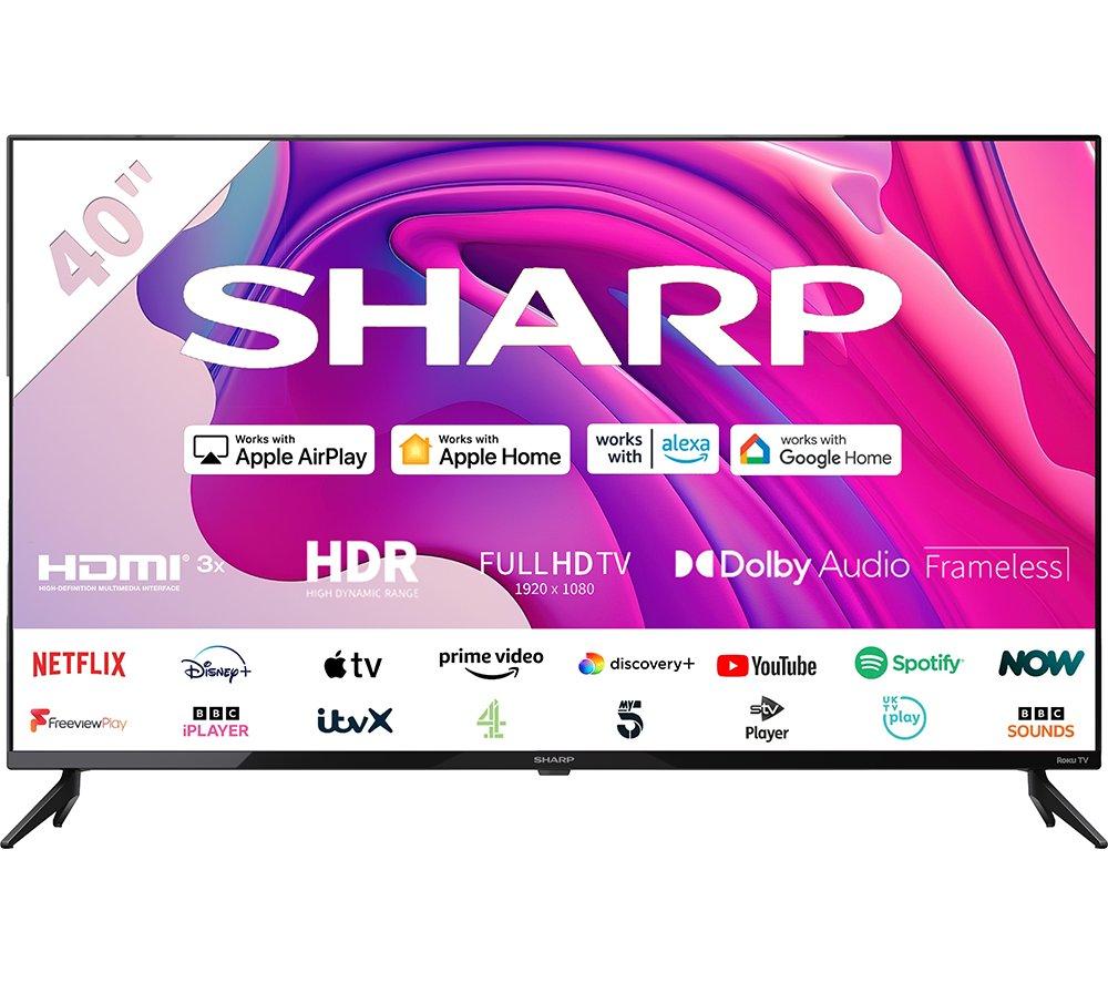 40 SHARP 2T-C40FD7KF1FB  Smart Full HD HDR LED TV, Black