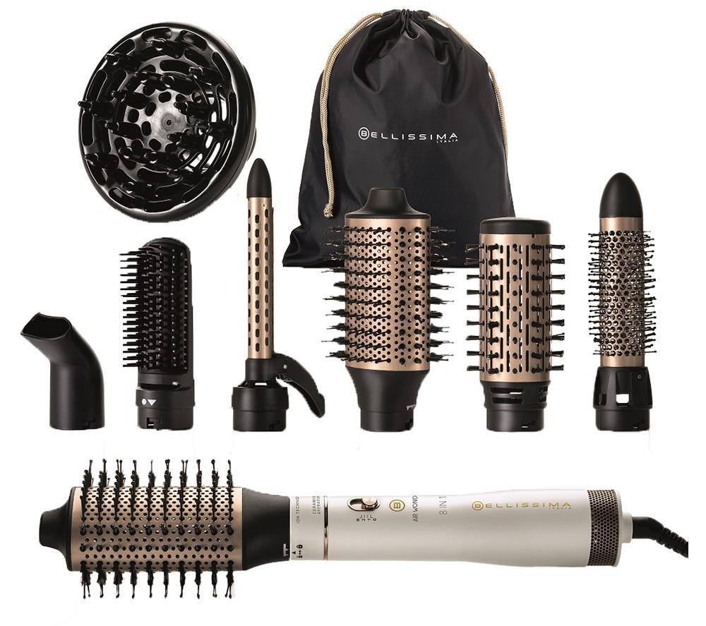 BELLISSIMA ITALIA Air Wonder 8-in-1 Hot Air Styler - White & Gold image number 9 of 13