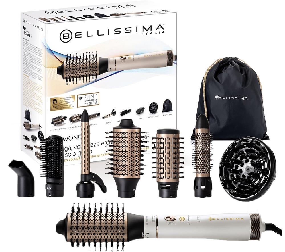 BELLISSIMA ITALIA Air Wonder 8-in-1 Hot Air Styler - White & Gold image number 10 of 13