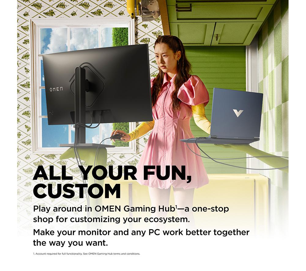 HP OMEN 32c Quad HD 32" Curved VA LCD Gaming Monitor - Black image number 8 of 18