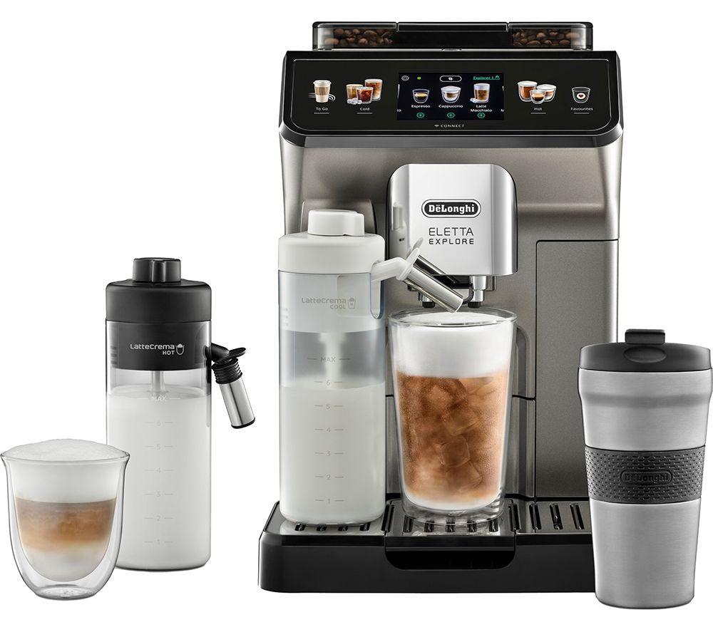 DELONGHI Eletta Explore ECAM450.86.T Smart Bean to Cup Coffee Machine - Silver, Black,Silver/Grey