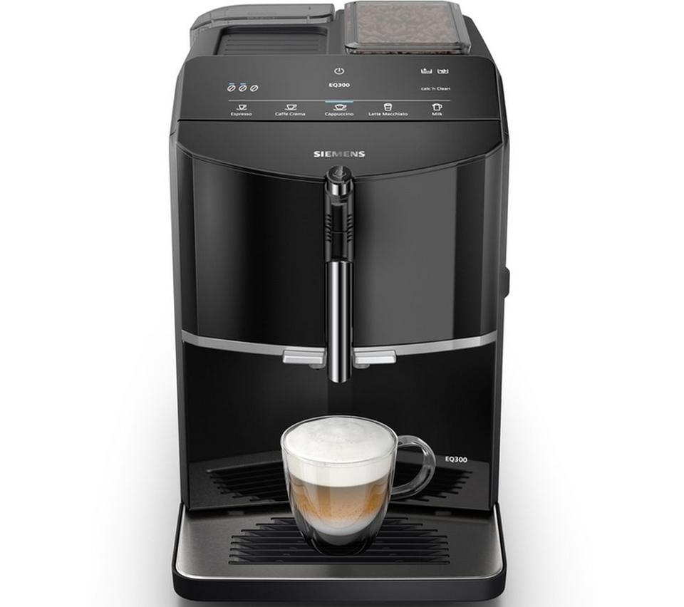 SIEMENS TF301G19 EQ300 Bean to Cup Fully Automatic Freestanding Coffee Machine - Piano Black